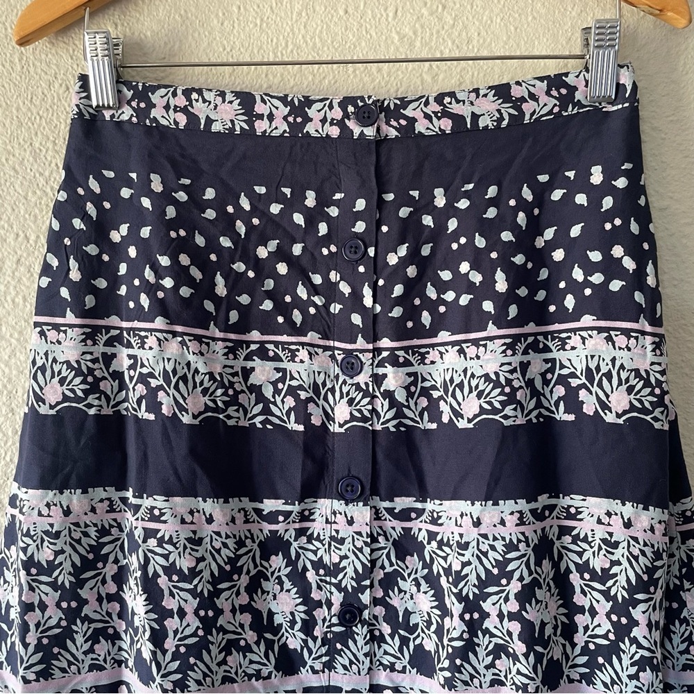 National Pull On Floral Midi Skirt Women's M Petite Challis Pockets Fairy Boho - Picture 3 of 15
